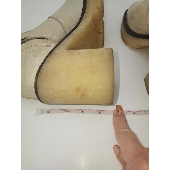 Free people Boots white James chunky Womens 8.5 gorpcore y2k style lagenlook - Picture 8 of 10